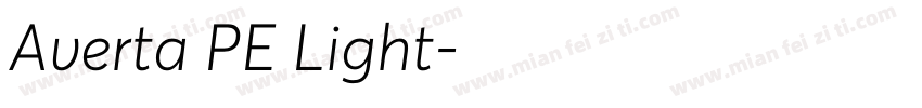 Averta PE Light字体转换